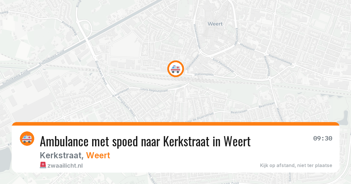 Ambulance met spoed naar Kerkstraat in Weert — 5 aug 2026