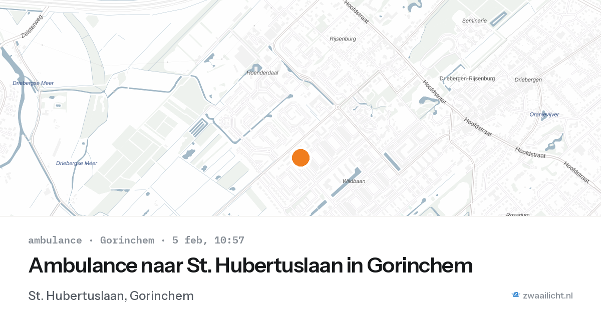 Ambulance naar St. Hubertuslaan in Gorinchem — 5 feb 2026