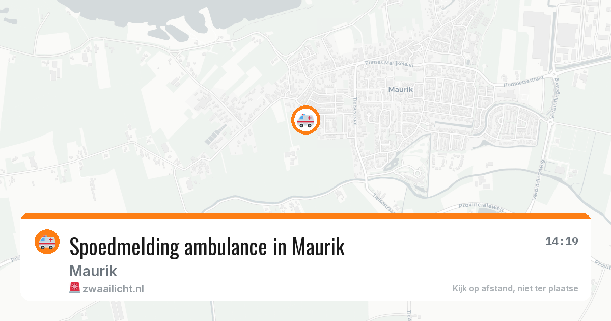 Spoedmelding ambulance in Maurik — 11 aug 2026