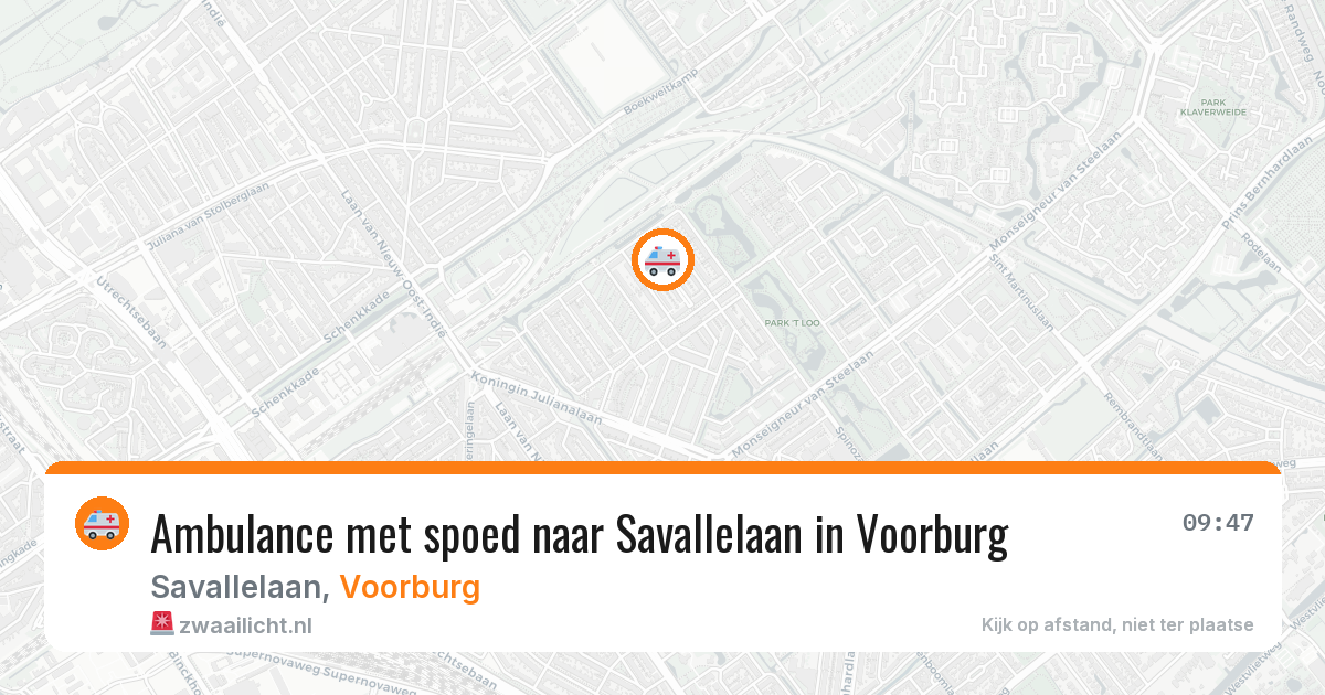 Ambulance met spoed naar Savallelaan in Voorburg — 10 jun 2026
