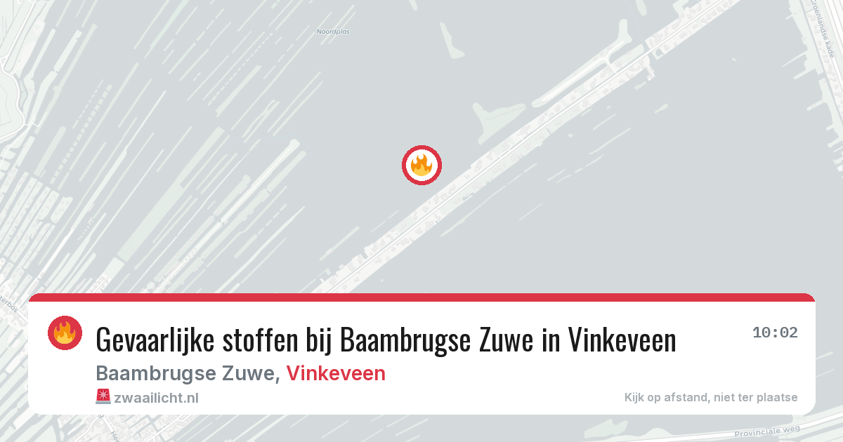 Gevaarlijke stoffen bij Baambrugse Zuwe in Vinkeveen — 28 jun 2026