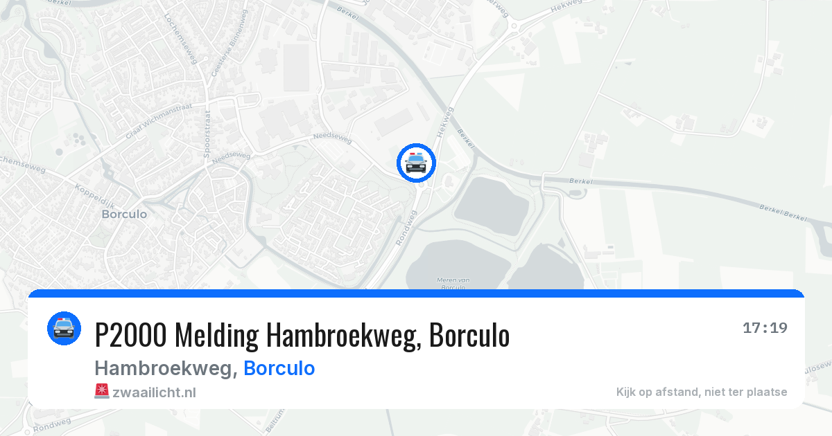 P2000 Melding Hambroekweg, Borculo — 29 jun 2026