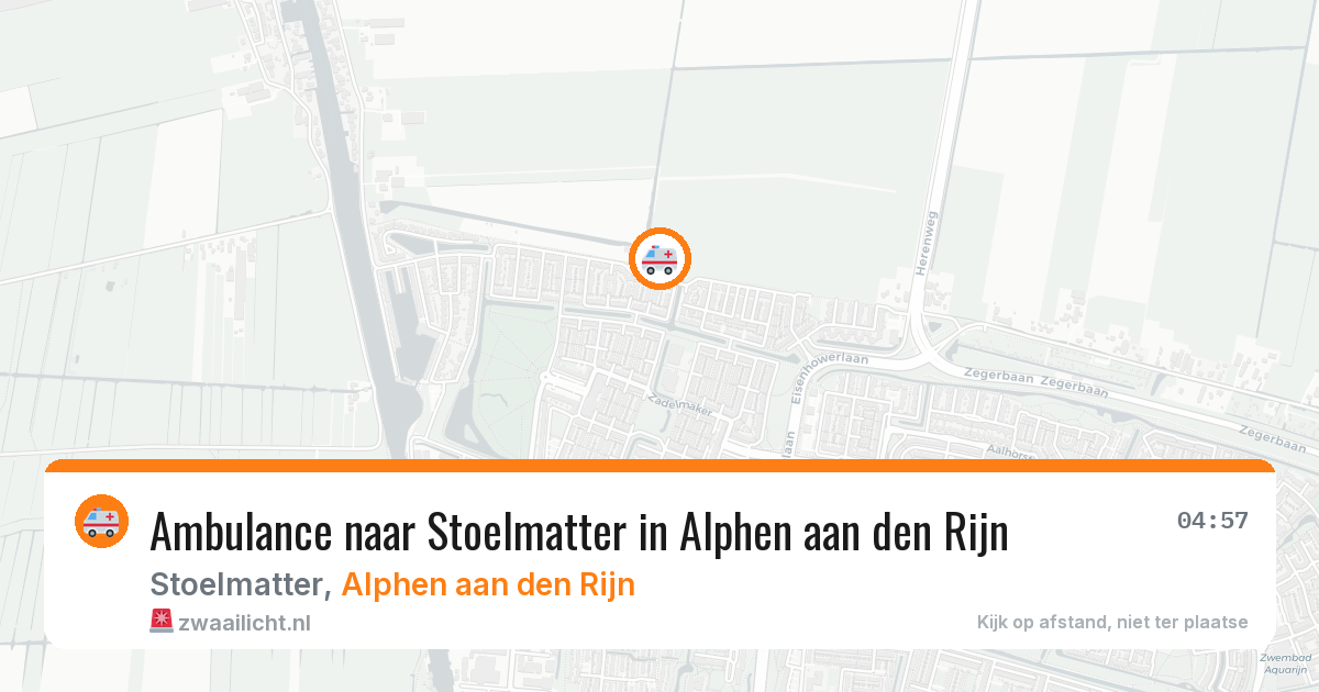 Ambulance naar Stoelmatter in Alphen aan den Rijn — 24 jun 2026