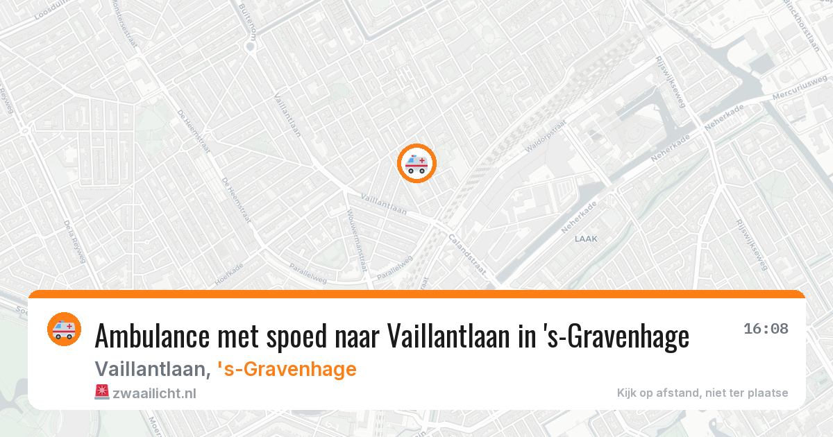 Ambulance met spoed naar Vaillantlaan in 's-Gravenhage — 20 mei 2026