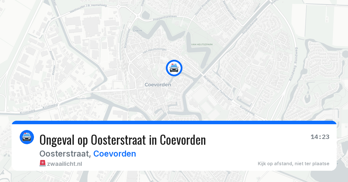 Ongeval op Oosterstraat in Coevorden — 1 jun 2026