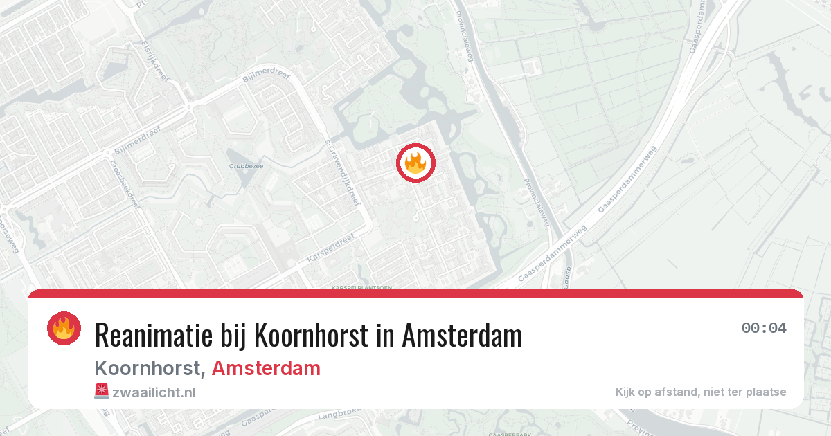 Reanimatie bij Koornhorst in Amsterdam — 3 aug 2026