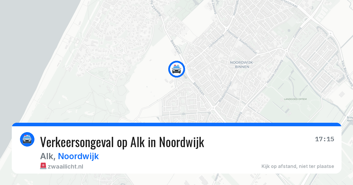 Verkeersongeval op Alk in Noordwijk — 21 jul 2026