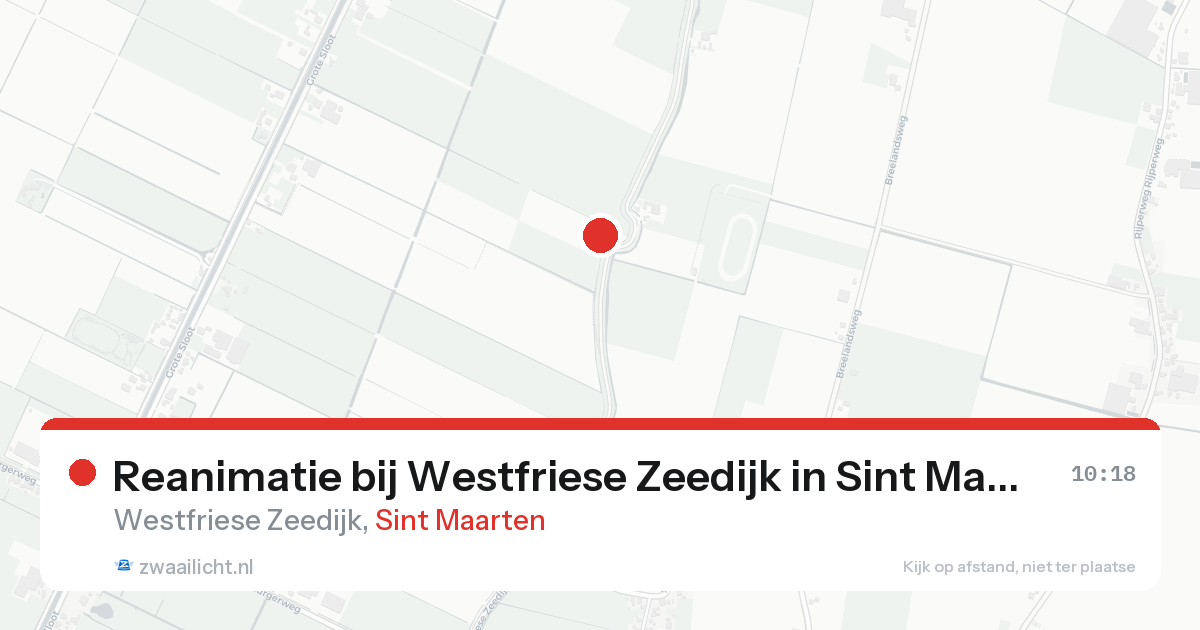 Reanimatie bij Westfriese Zeedijk in Sint Maarten — 23 aug 2026