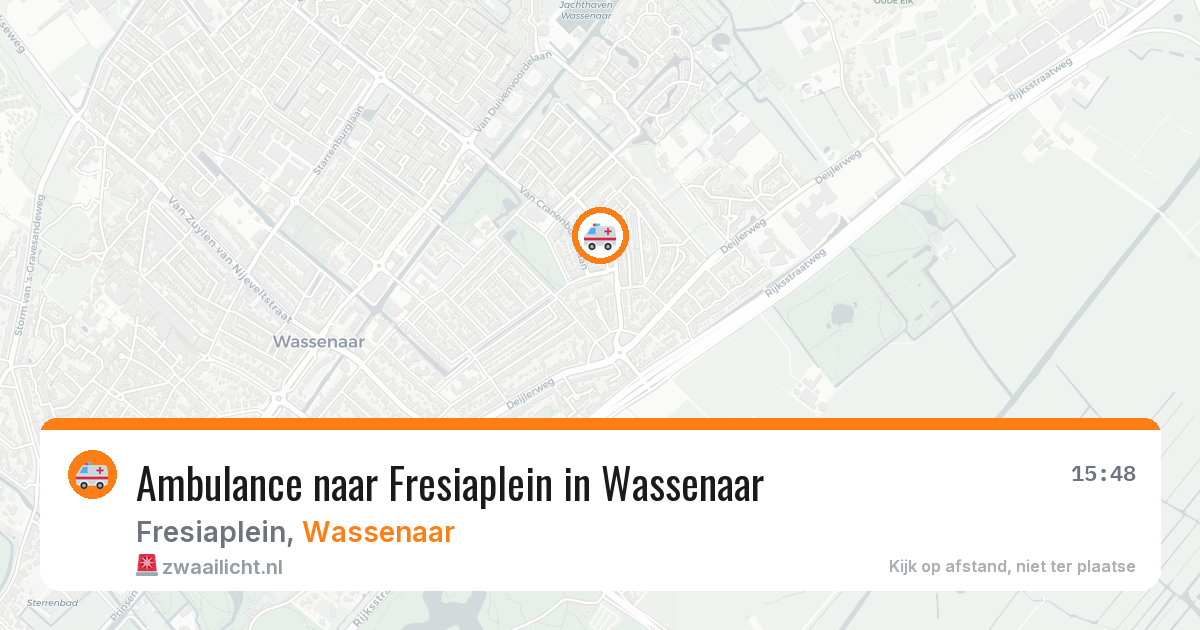 Ambulance naar Fresiaplein in Wassenaar — 28 mrt 2026