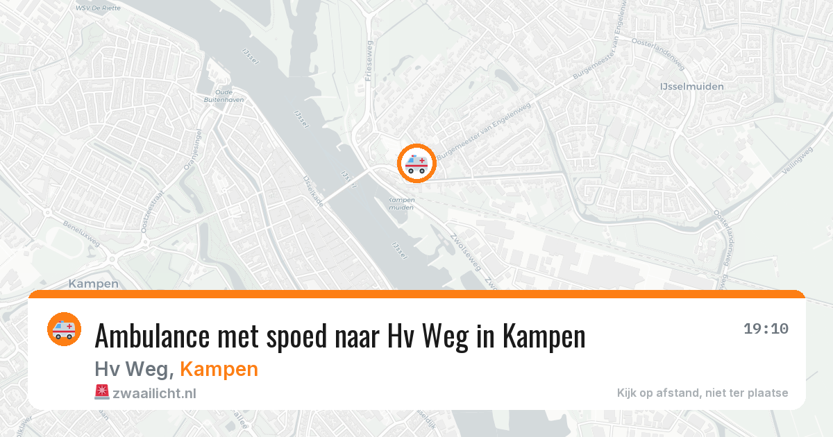 Ambulance met spoed naar Hv Weg in Kampen — 13 aug 2026
