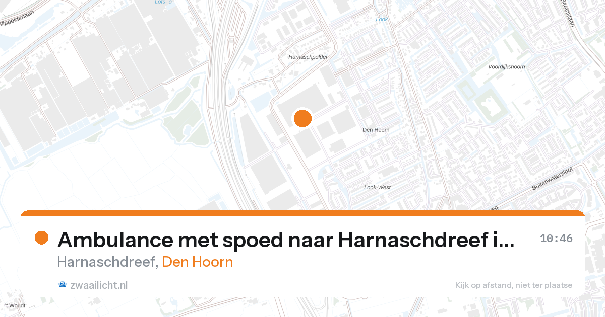 Ambulance met spoed naar Harnaschdreef in Den Hoorn — 26 aug 2026