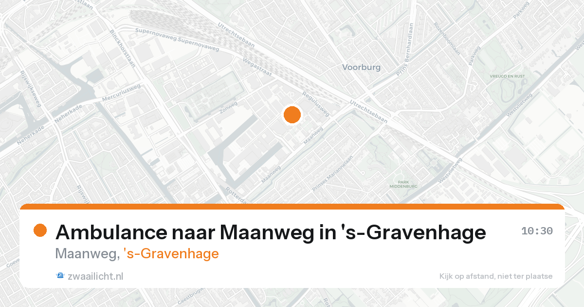 Ambulance naar Maanweg in 's-Gravenhage — 20 aug 2026