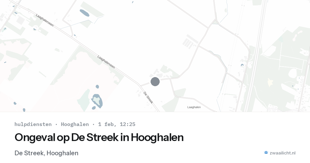 Ongeval op De Streek in Hooghalen — 1 feb 2026
