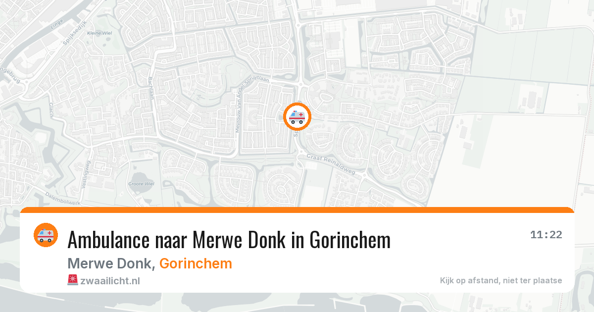 Ambulance naar Merwe Donk in Gorinchem — 11 apr 2026