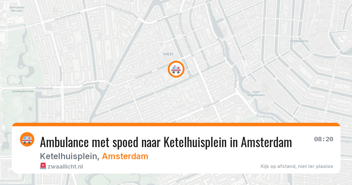 Ambulance met spoed naar Ketelhuisplein in Amsterdam — 11 apr 2026