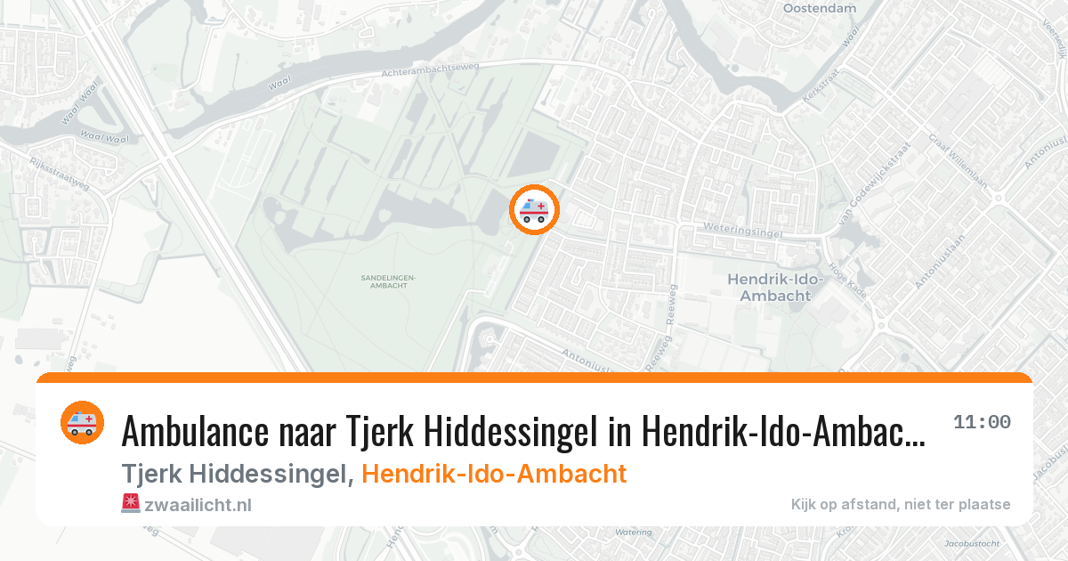 Ambulance naar Tjerk Hiddessingel in Hendrik-Ido-Ambacht — 4 aug 2026