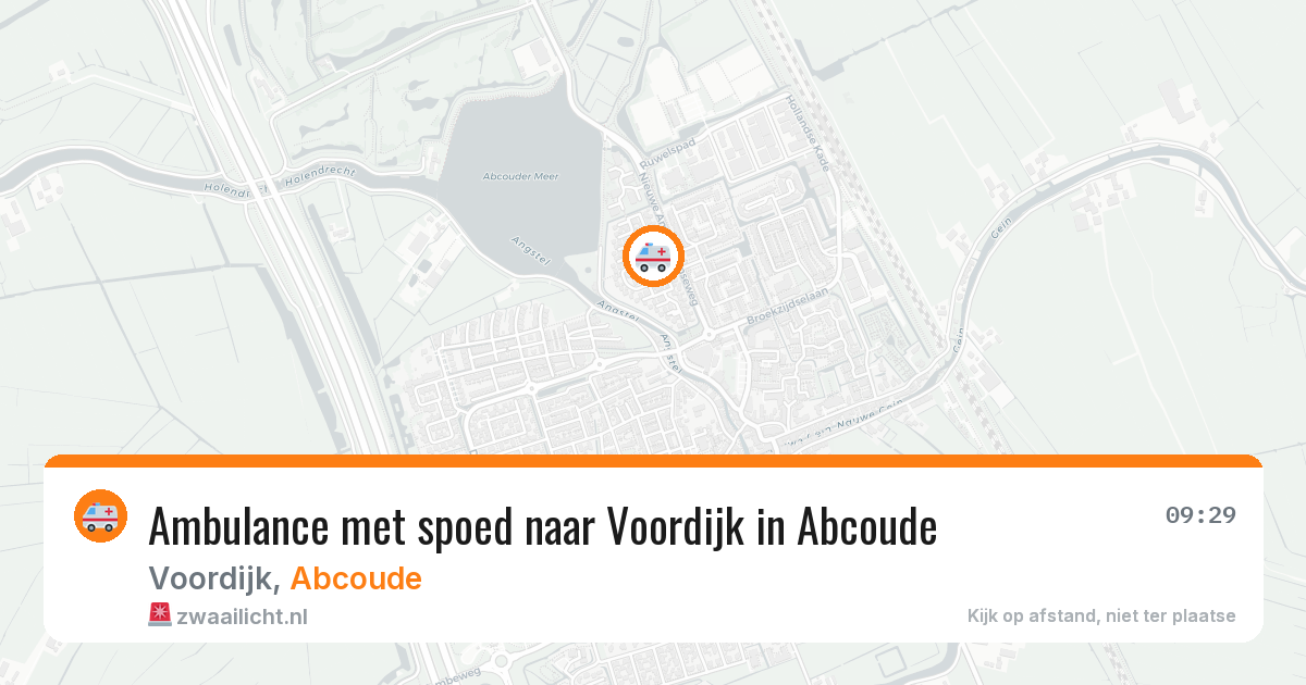 Ambulance met spoed naar Voordijk in Abcoude — 9 feb 2026