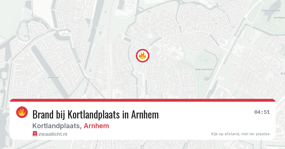 Brand bij Kortlandplaats in Arnhem — 12 jun 2026