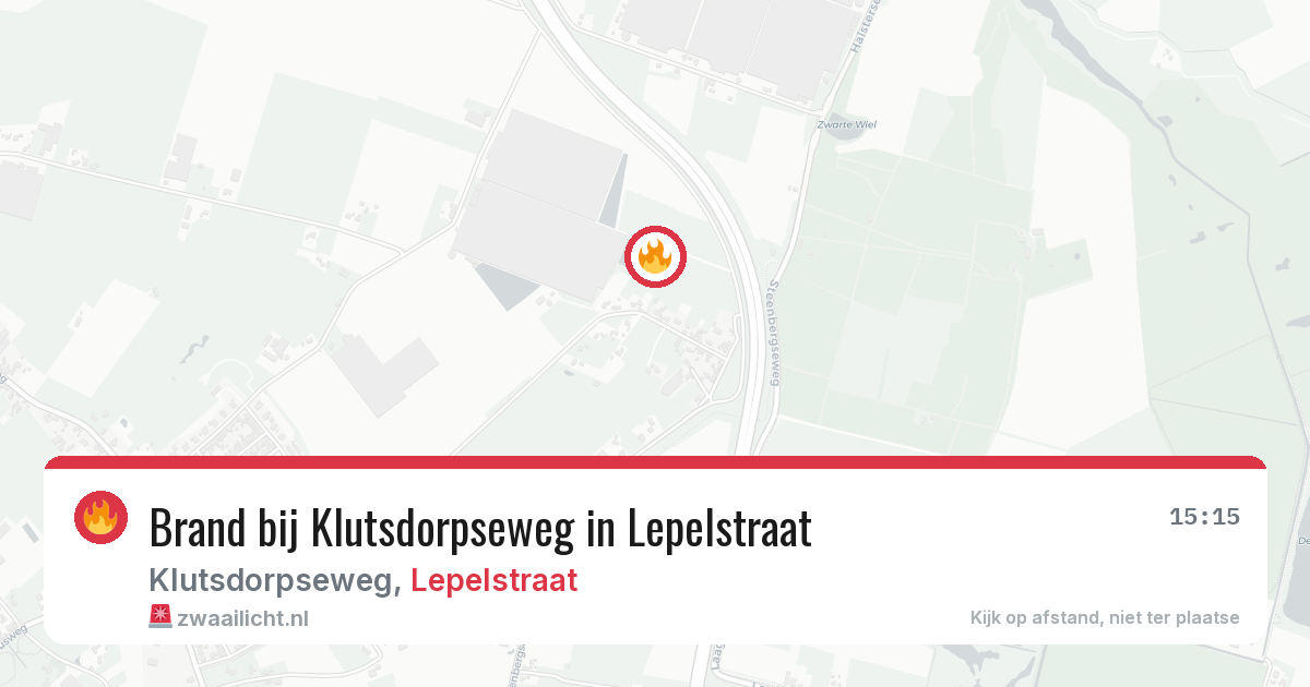Brand bij Klutsdorpseweg in Lepelstraat — 27 jun 2026