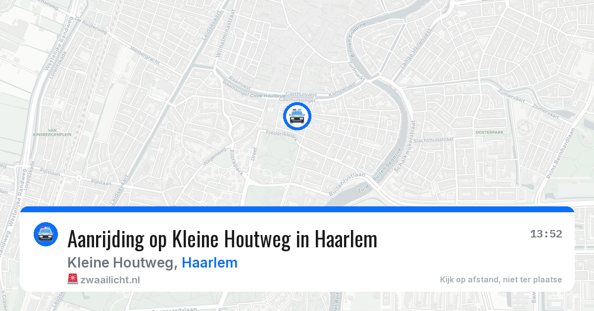 Aanrijding op Kleine Houtweg in Haarlem — 14 jun 2026
