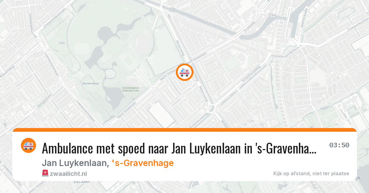 Ambulance met spoed naar Jan Luykenlaan in 's-Gravenhage — 12 aug 2026