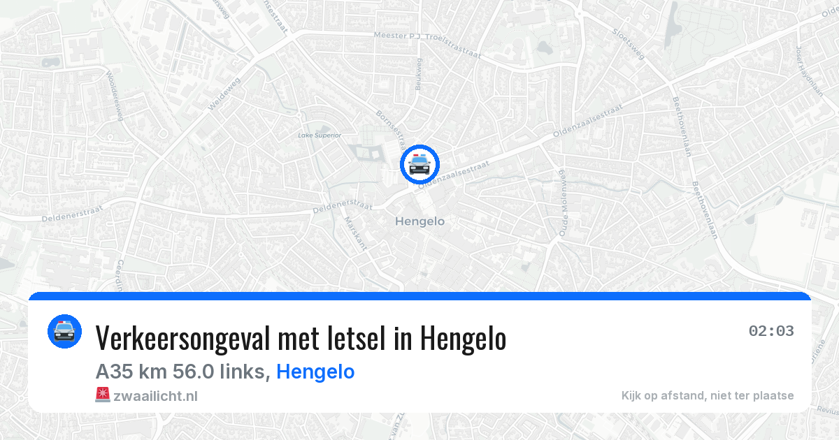 Verkeersongeval met letsel in Hengelo — 5 jul 2026