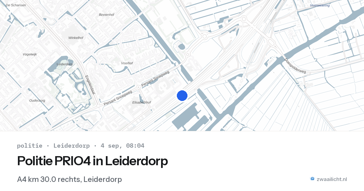 Politie PRIO4 in Leiderdorp — 4 sep 2026 | 🚨 Zwaailicht.nl