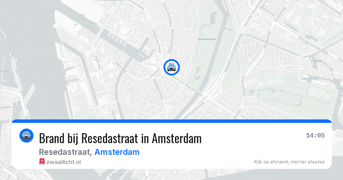 Brand bij Resedastraat in Amsterdam — 24 mrt 2026