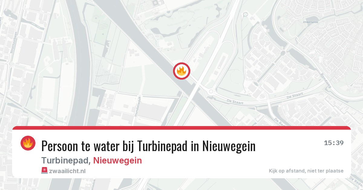 Persoon te water bij Turbinepad in Nieuwegein — 19 jul 2026