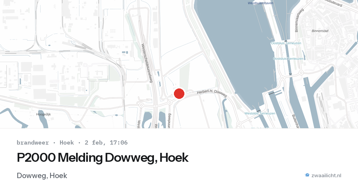 P2000 Melding Dowweg, Hoek — 2 feb 2026