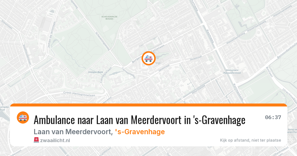 Ambulance naar Laan van Meerdervoort in 's-Gravenhage — 31 jul 2026