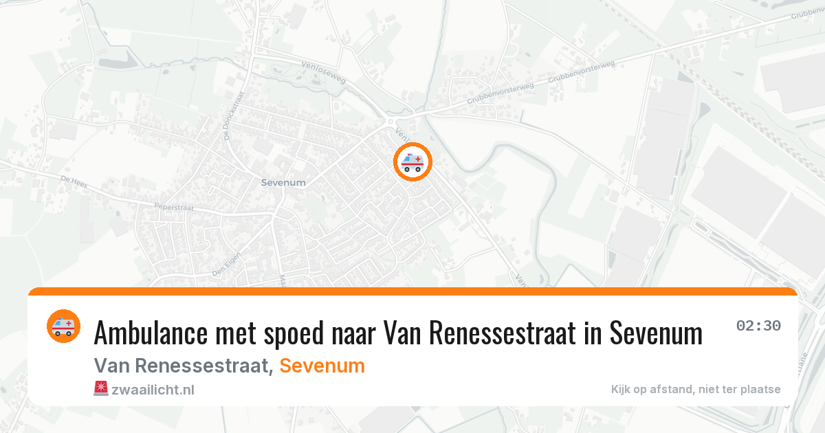 Ambulance met spoed naar Van Renessestraat in Sevenum — 11 jun 2026