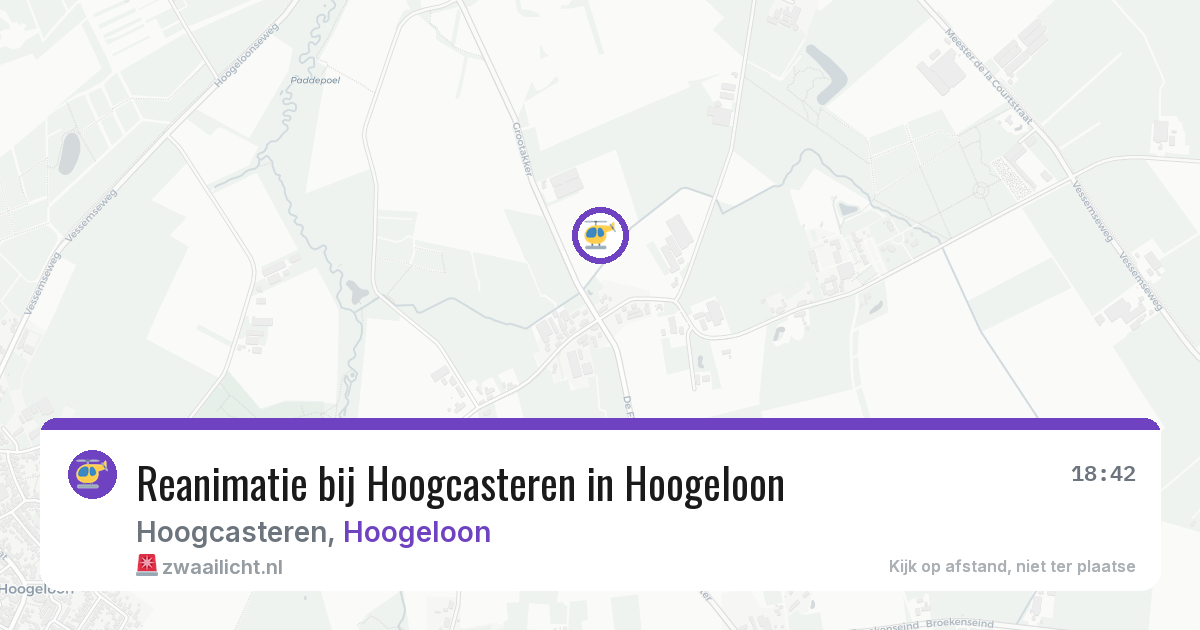Reanimatie bij Hoogcasteren in Hoogeloon — 27 jun 2026