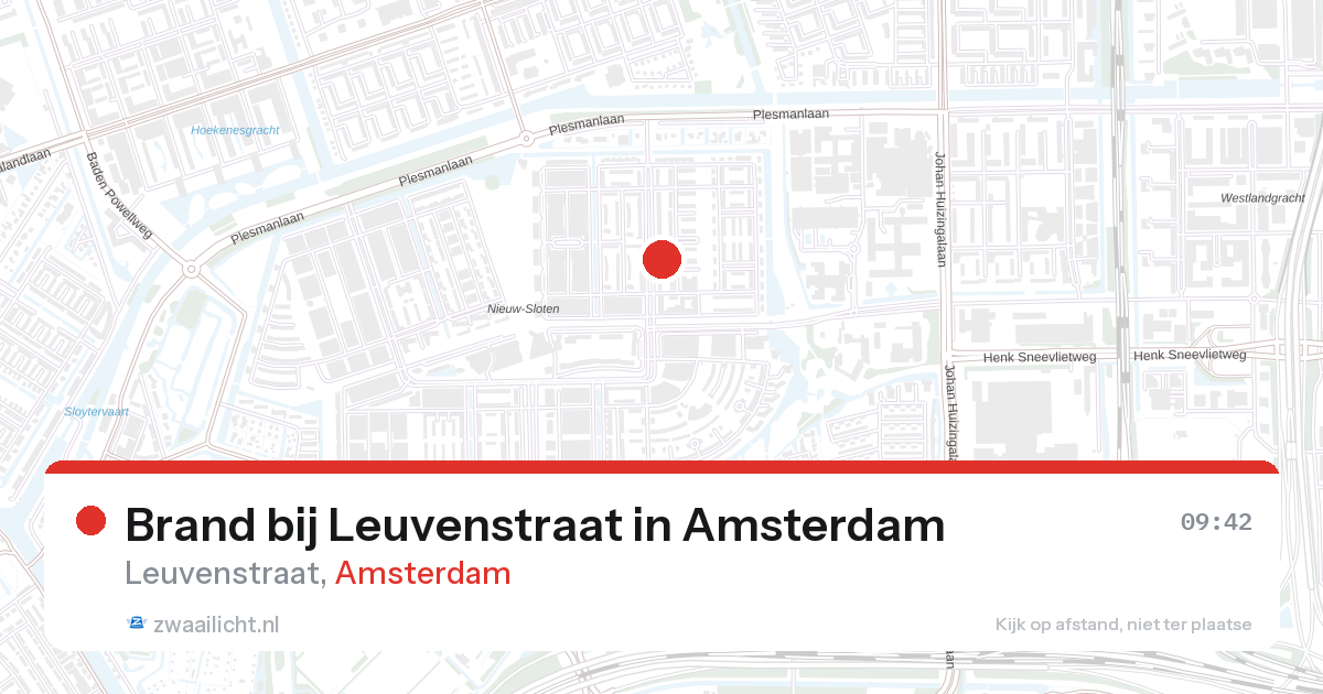 Brand bij Leuvenstraat in Amsterdam — 23 jun 2026