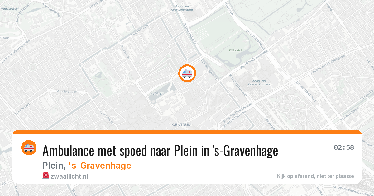 Ambulance met spoed naar Plein in 's-Gravenhage — 24 mei 2026
