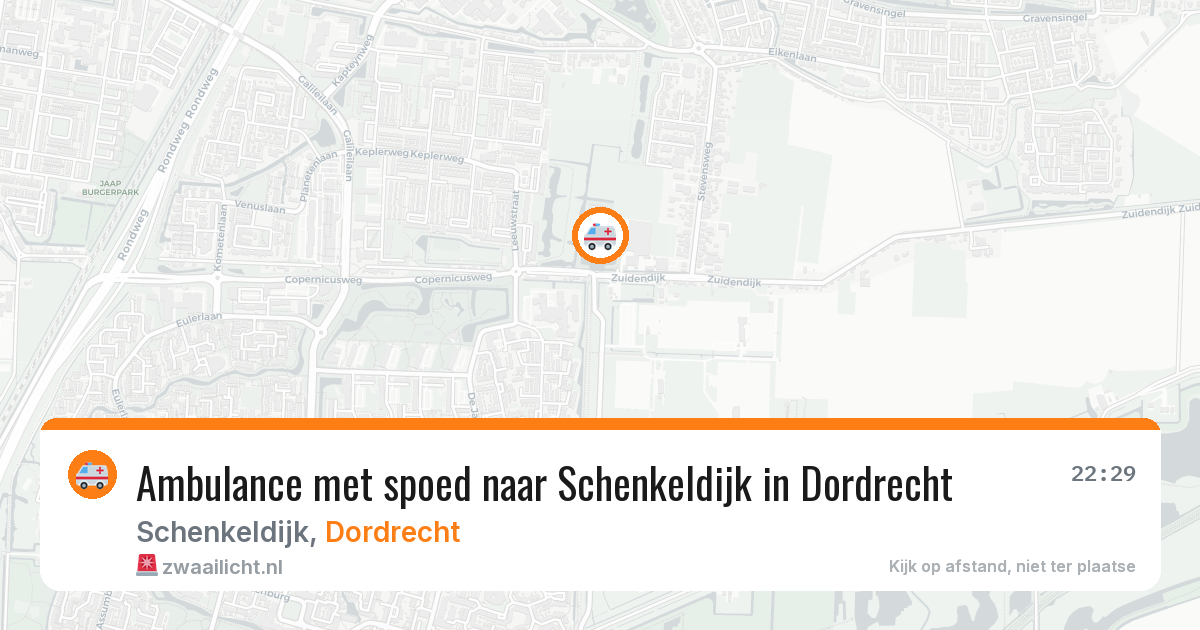 Ambulance met spoed naar Schenkeldijk in Dordrecht — 11 mrt 2026
