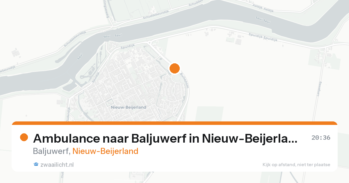 Ambulance naar Baljuwerf in Nieuw-Beijerland — 21 aug 2026