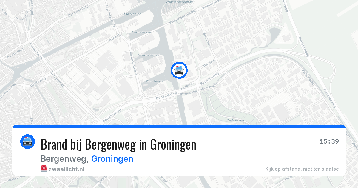 Brand bij Bergenweg in Groningen — 10 jun 2026