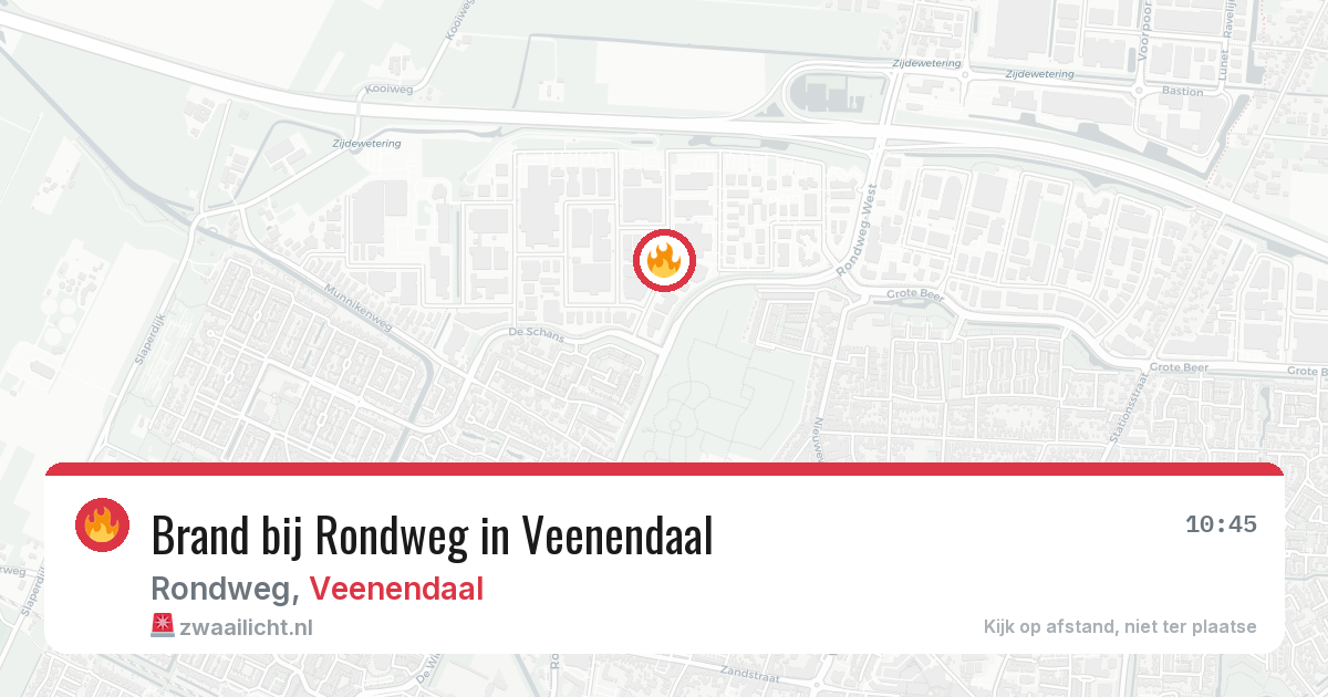 Brand bij Rondweg in Veenendaal — 1 mei 2026
