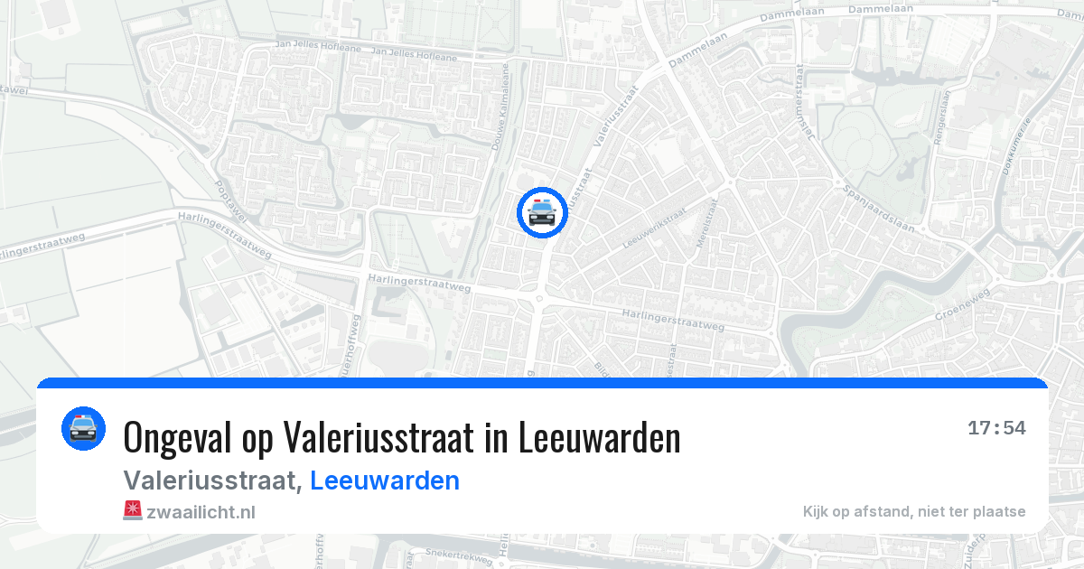 Ongeval op Valeriusstraat in Leeuwarden — 17 apr 2026