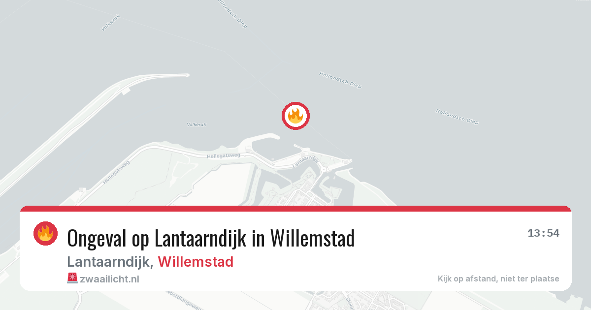 Ongeval op Lantaarndijk in Willemstad — 23 mrt 2026