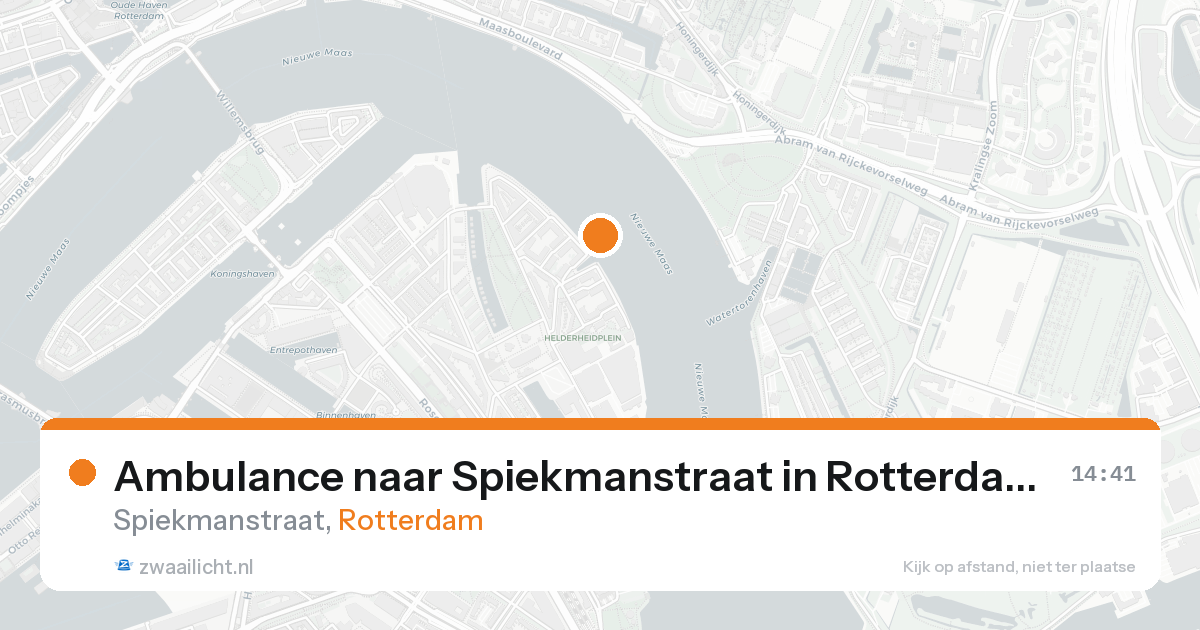 Ambulance naar Spiekmanstraat in Rotterdam — 25 aug 2026