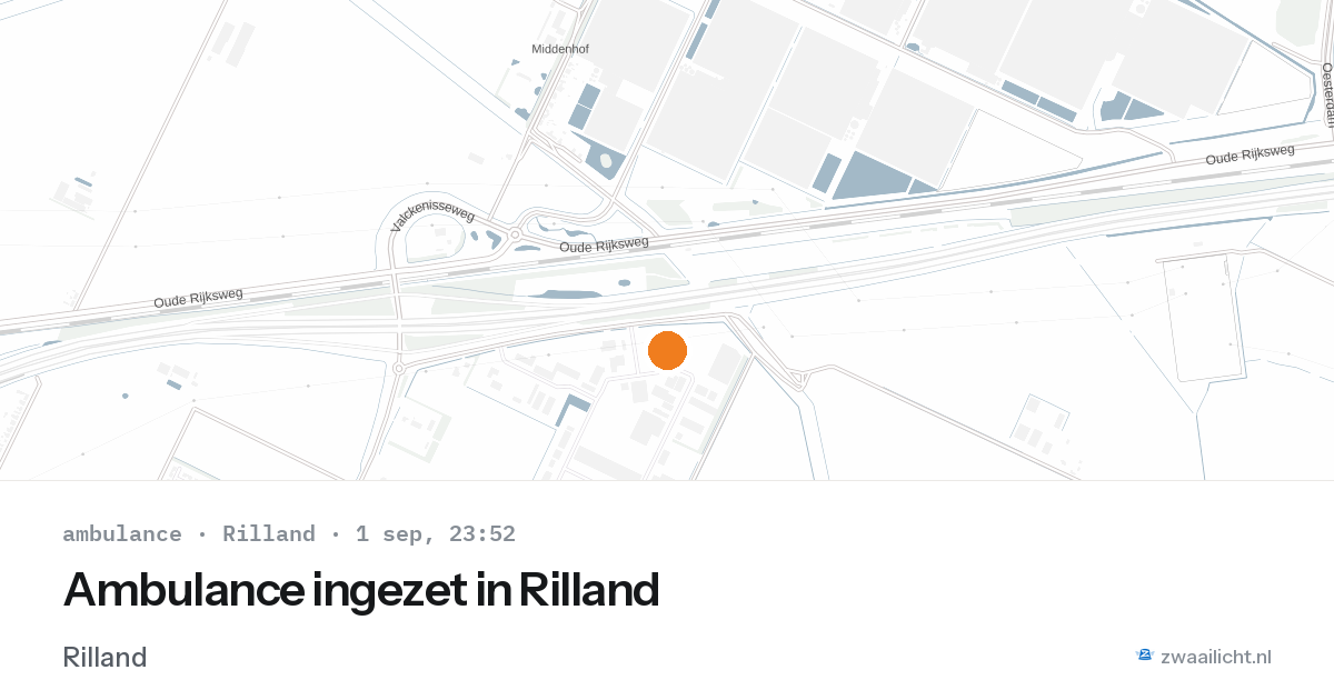 Ambulance ingezet in Rilland — 1 sep 2026