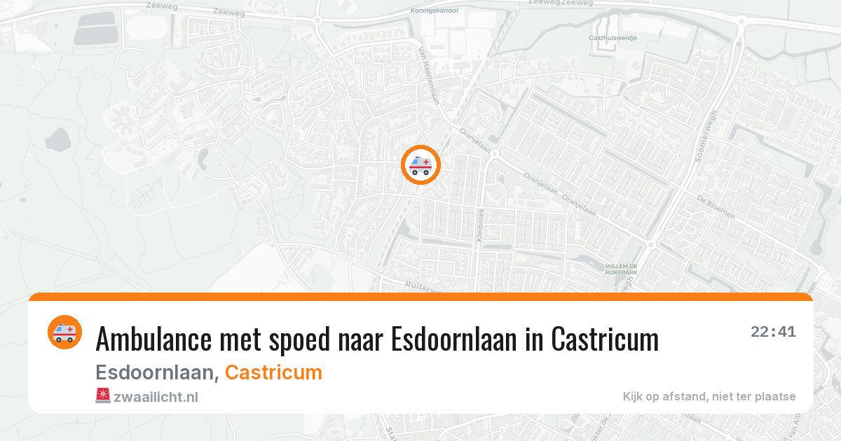 Ambulance met spoed naar Esdoornlaan in Castricum — 29 jul 2026