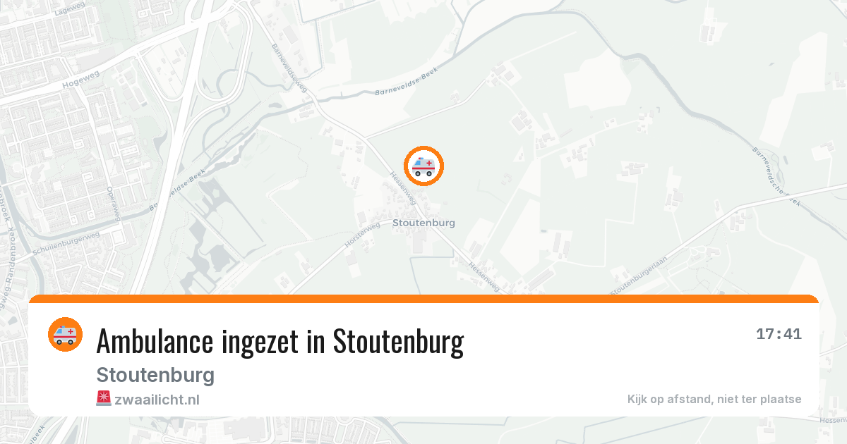 Ambulance ingezet in Stoutenburg — 30 jul 2026