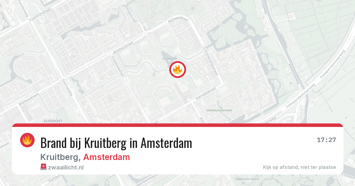 Brand bij Kruitberg in Amsterdam — 4 aug 2026