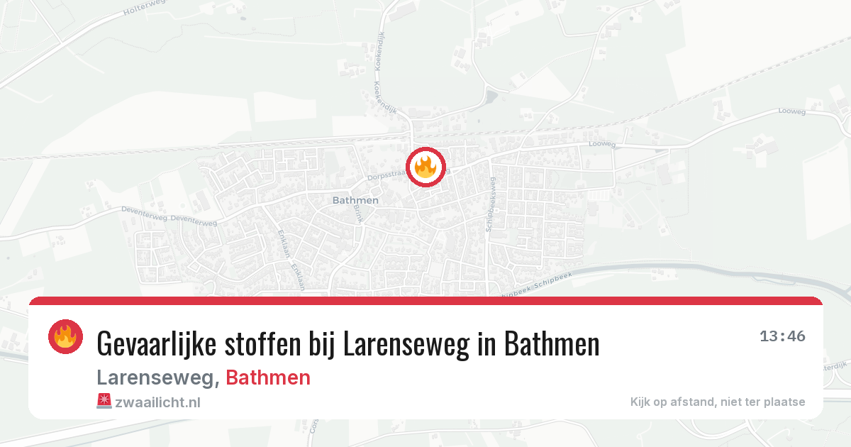 Gevaarlijke stoffen bij Larenseweg in Bathmen — 31 jul 2026