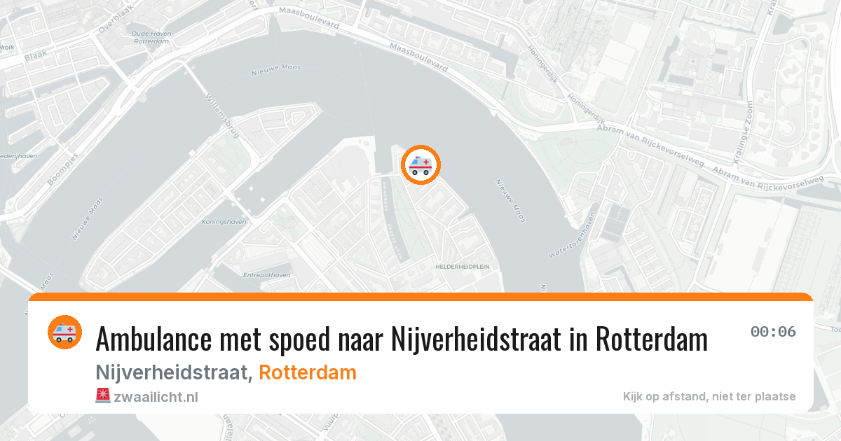 Ambulance met spoed naar Nijverheidstraat in Rotterdam — 6 apr 2026