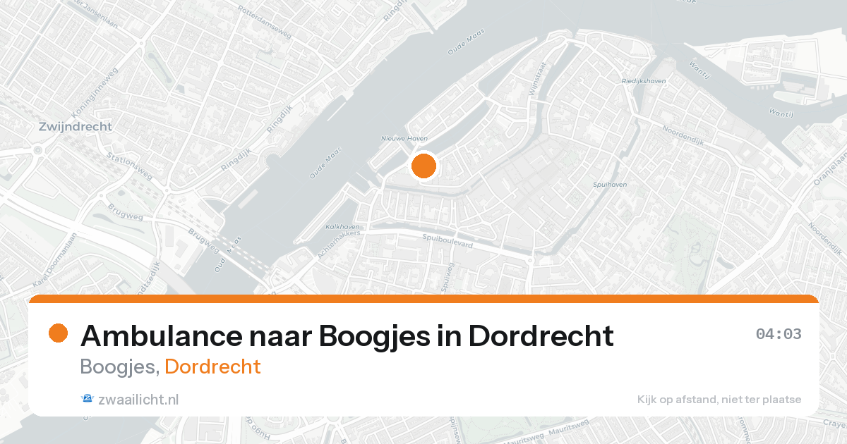 Ambulance naar Boogjes in Dordrecht — 22 aug 2026