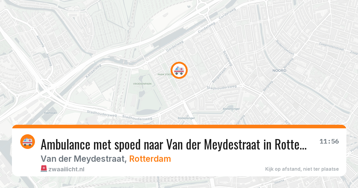 Ambulance met spoed naar Van der Meydestraat in Rotterdam — 12 aug 2026